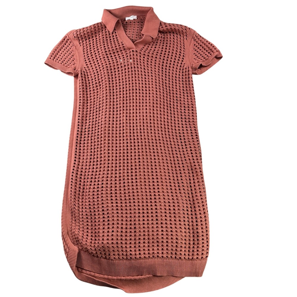 Haven Well Within Dress Womens L Midi Open Knit Cami Lined Short‎ Sleeve Resort